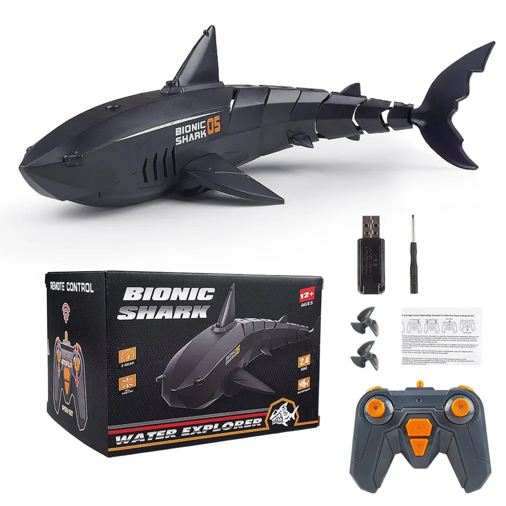 RC Submarine Shark New 2.4G Remote Control Electric Shark Rechargeable