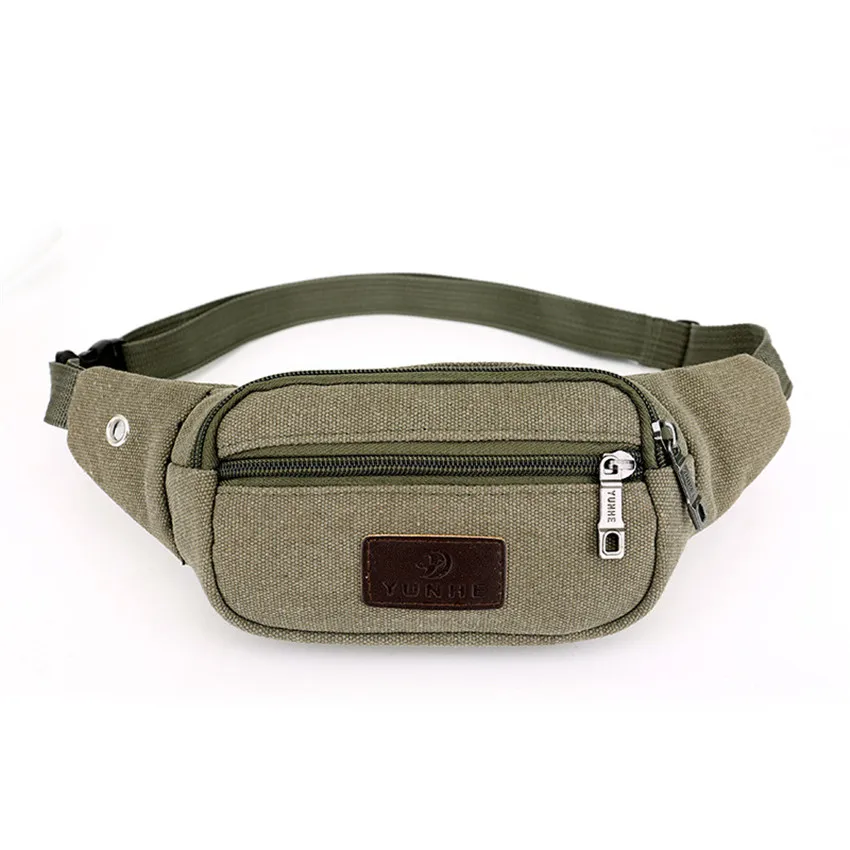 

Men Casual Durable Fanny Waist Pack Male Waist Bags Belt Canvas Hip Bum Military Bag Pouch Crossbody Bags Fom Men Fanny Pack