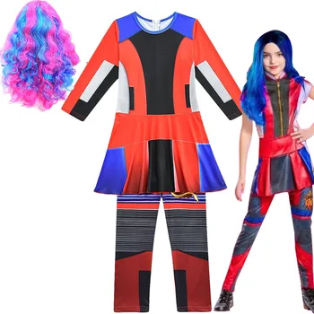 

Red Evie Costumes girl Halloween Costumes for kids girls Fancy Party Costume Audrey Mardi Gras descendants 3 Cosplay evie dress
