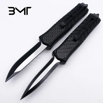 

BMT Pocket Tactical Folding Knife zinc aluminum alloy + carbon fiber Handle Camping Hunting Survival Utility Key EDC Tools