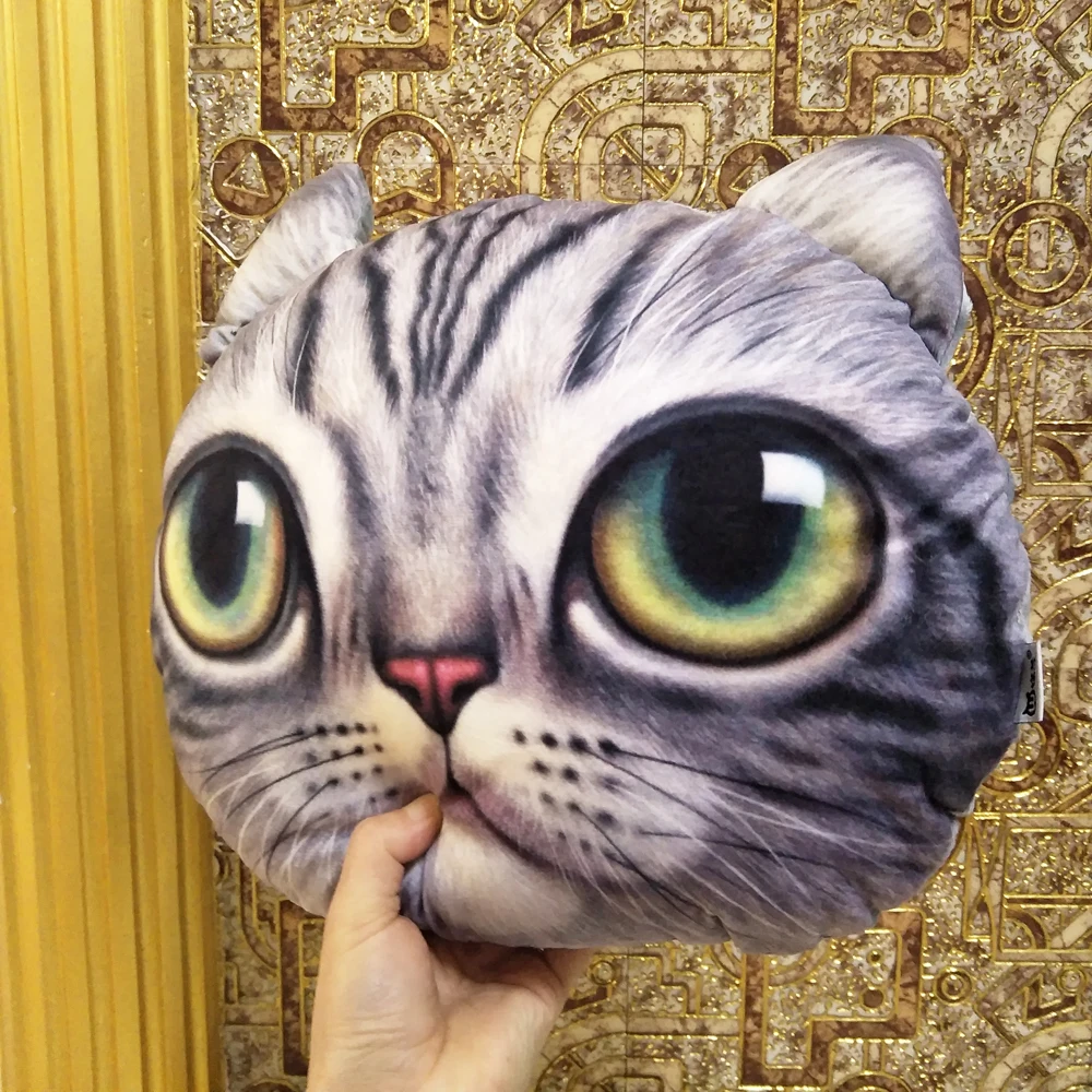 50cm bonito realista 3d gato brinquedos de pelúcia recheado macio animal  boneca simulação sono travesseiro sofá almofada dos desenhos animados  boneca casa decoração presente - AliExpress