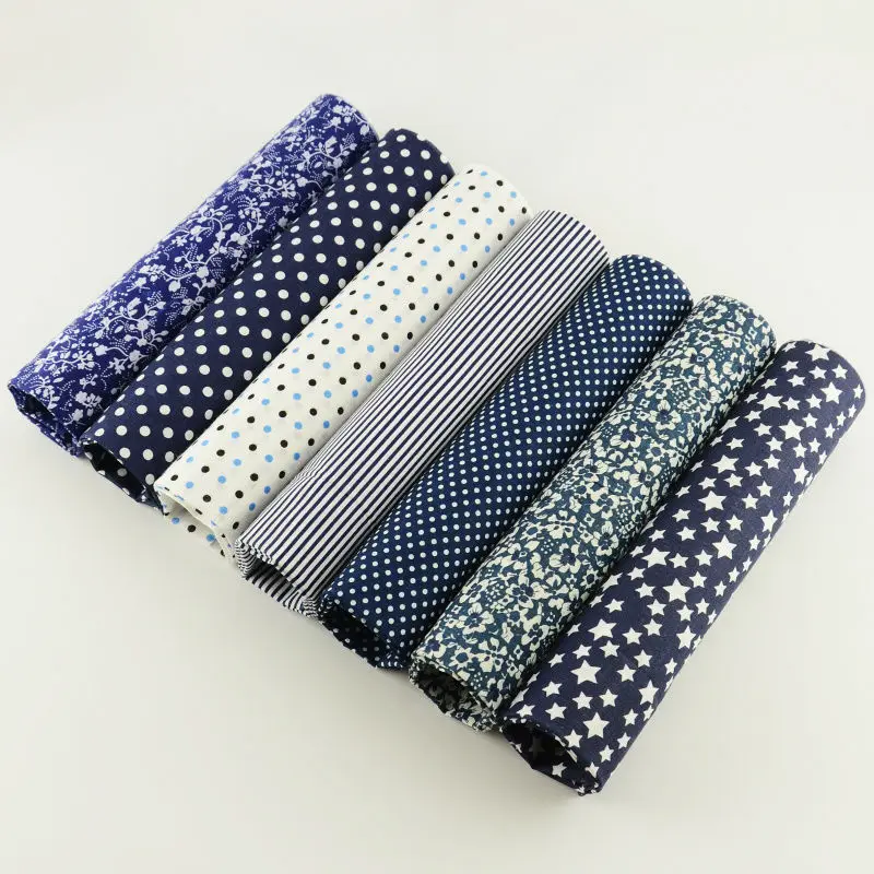 100% хлопок 7 шт./лот темно синий цвет простой и узор стеганый метр|100% cotton fabric|cotton