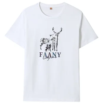 

Summer new women's street letter characters print loose short-sleeved T-shirt 72.37