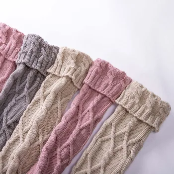 

Women High Stockings Winter Autumn Warm Knitted Over Knee Socks Leggings New Sale