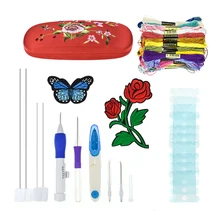 50 шт. Алмазная вышивка ручка Ассорти Комплект ж/обруч шить нитки инструмент для ручной работы товары для домашнего сада