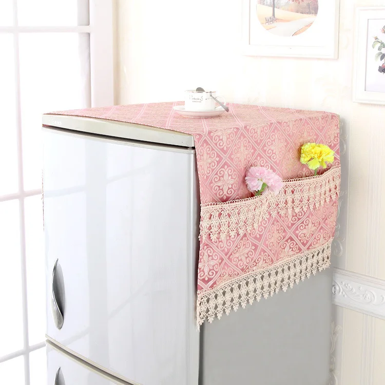 

Refrigerator Cover Dust-proof Cover European Refrigerator Cover Cloth Refrigerator Towel Receiving Set Cloth Art