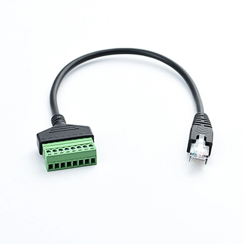 10 шт./лот RJ45 Ethernet штекер к 8 Pin AV клеммный винт адаптер преобразователь блочный
