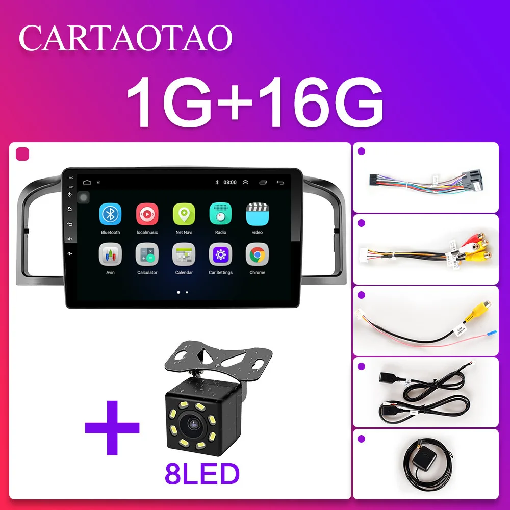 1G-16G-8LED-UI2 2 din, Android 8,1, автомагнитола, автомобильная навигация, gps, 9 дюймов, Автомобильная магнитола, мультимедийный видео плеер для Lifan 620/Solano, поддержка зеркала - Цвет: 1G-16G-8LED-UI2