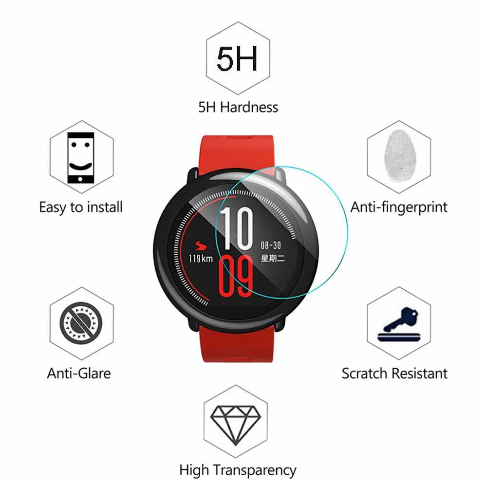 50/100 шт./упак. мягкая защитная пленка из термополиуретана для Xiaomi Huami Amazfit Pace smart watch Sport smart watch защитная пленка аксессуары