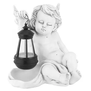 

Simulation Resin Angel Statue Solar Powered Decorative Light Landscape Lawn Ornament Decor Figurine Ornament Animal Light