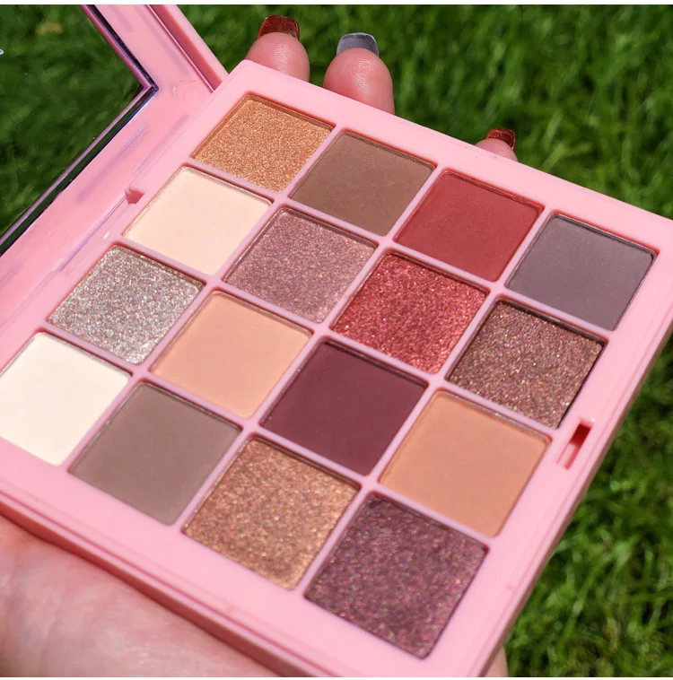 16 Color Nude Shining Eyeshadow Palette Waterproof Smoky Eye Shadow Pallete Shimmer Matte Glitter Powder Cosmetic Makeup Palette