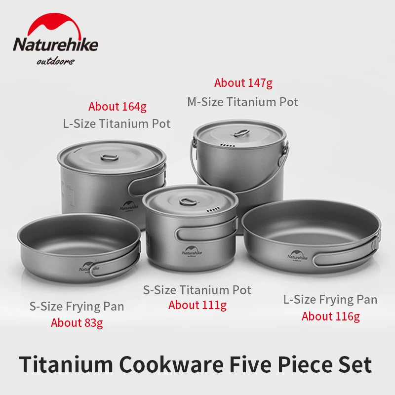 Naturehike Titanium Pot Pan Tableware 