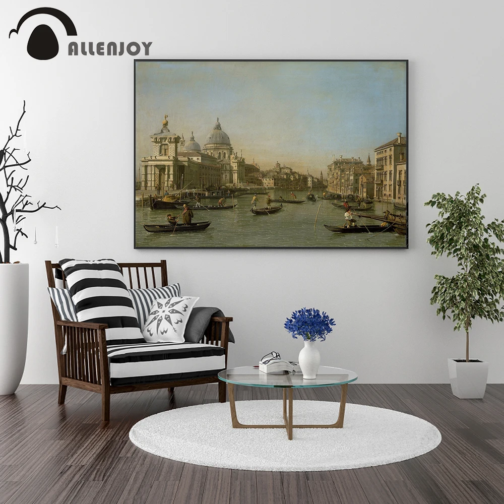 Allenjoy винтажные картины маслом венеция-город на воде Италия лодки замок стены