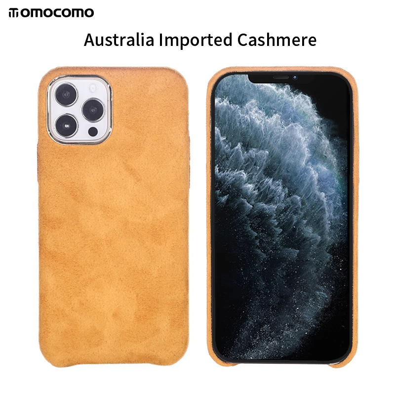 Роскошный Теплый зимний кожаный чехол для телефона из кашемира iPhone 11 12 13 Pro Max в