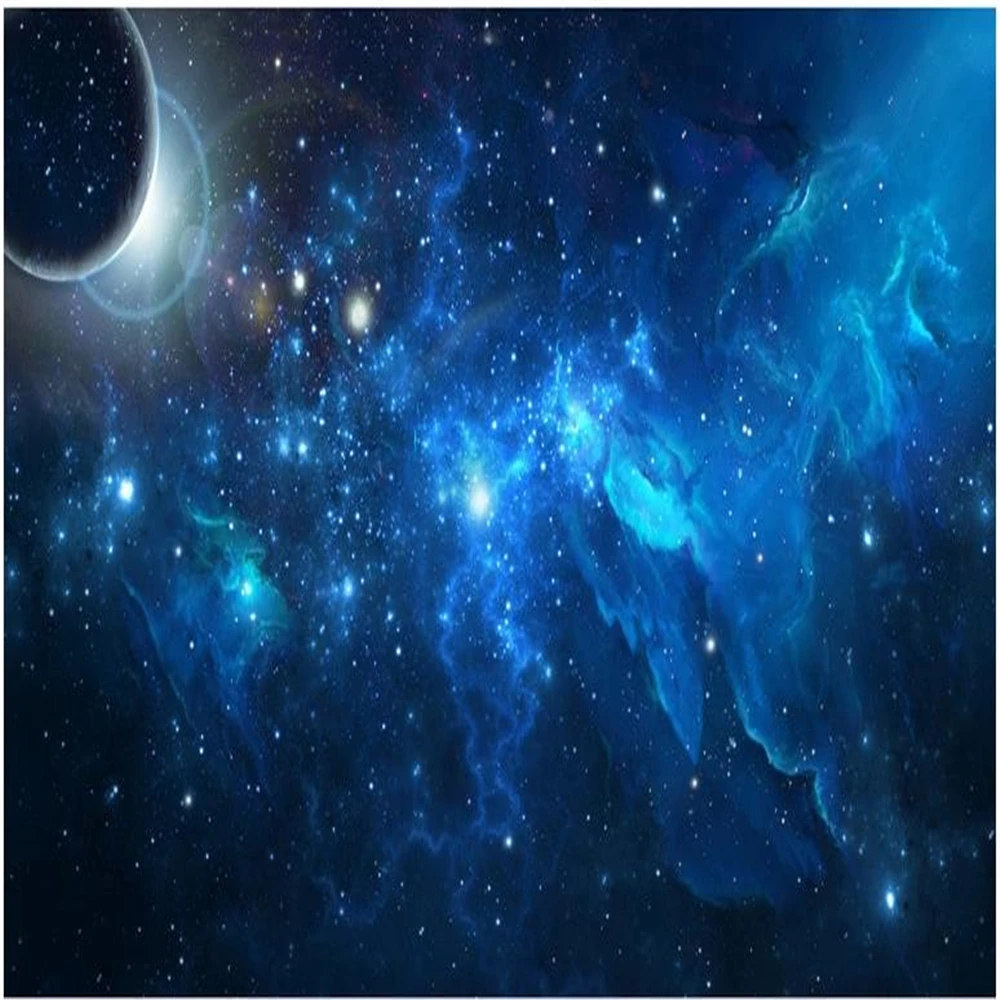 大きな3d壁紙 ロマンチックなステレオ天井 宇宙ファンタジー惑星 3d壁の壁紙 3d Wall Murals Wallpaper Photo Wallpapermural Wallpaper Aliexpress