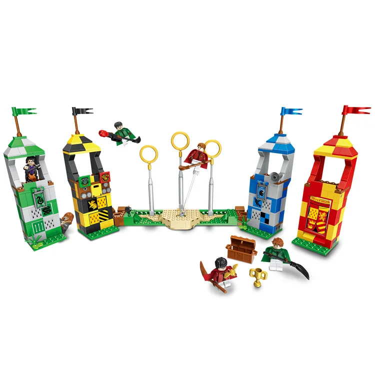 Online 536 figuras de Uds. Harri compatibles con Legoinglys 75956 bloques de construcción juguetes de ladrillo para niños juegos de Quidditchs mágicos de películas Harri