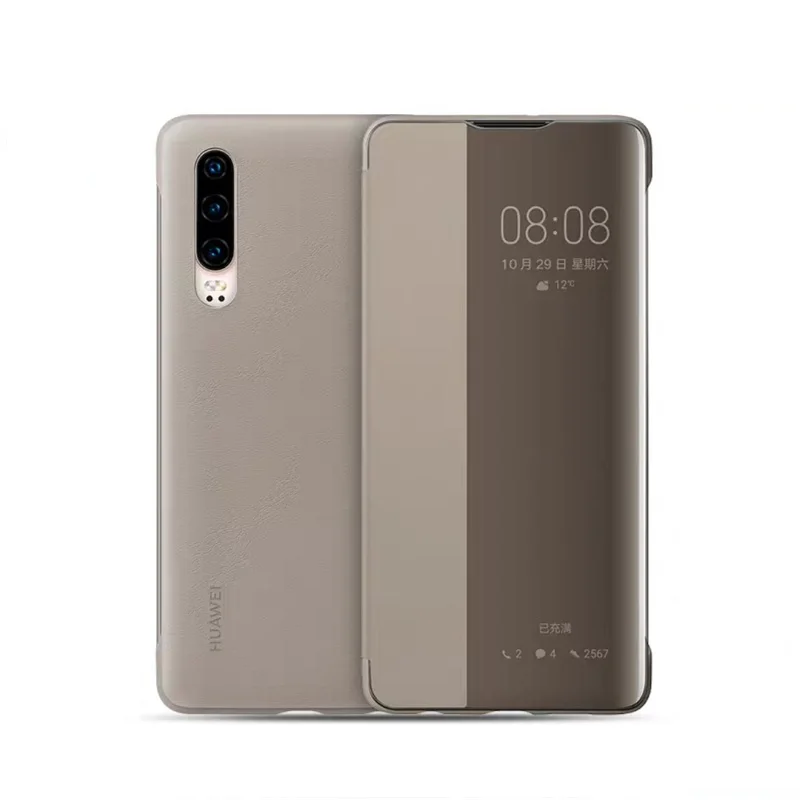 Умный чехол с окошком huawei, откидная крышка, кожаный чехол для телефона huawei P30 P30pro