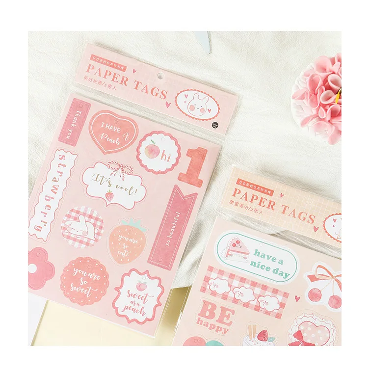 2 листа милые розовые наклейки Kawaii канцелярские наклейки s Бумага Клейкая наклейка для детей DIY Скрапбукинг дневник принадлежности для альбома