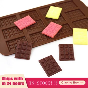 

Silicone Mold 12 Chocolate Fondant Patisserie Candy Bar Mould Cake Mode Decoration Baking Accessories Силиконовые Формы