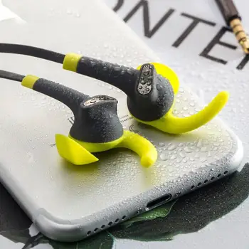 

SP110 Sweatproof In-ear Earphones New 3.5mm Shark Fins Subwoofer Sports Music Earplugs With Microphone