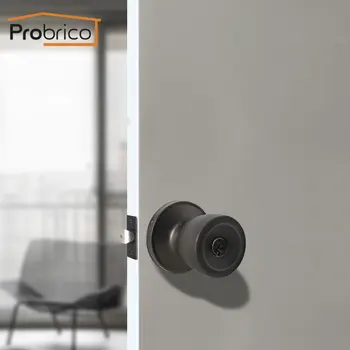 

Probrico round door handles locks for Interior doors Bedroom wooden door levers Anti-theft Home Room Safety Door Locks 3 keys