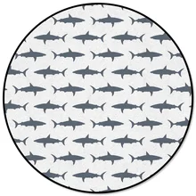 Акула Силуэт круглый ковер очиститель кухня коврики Гостиная Водонепроницаемый пледы спальня унисекс офис подростков винил тонкий