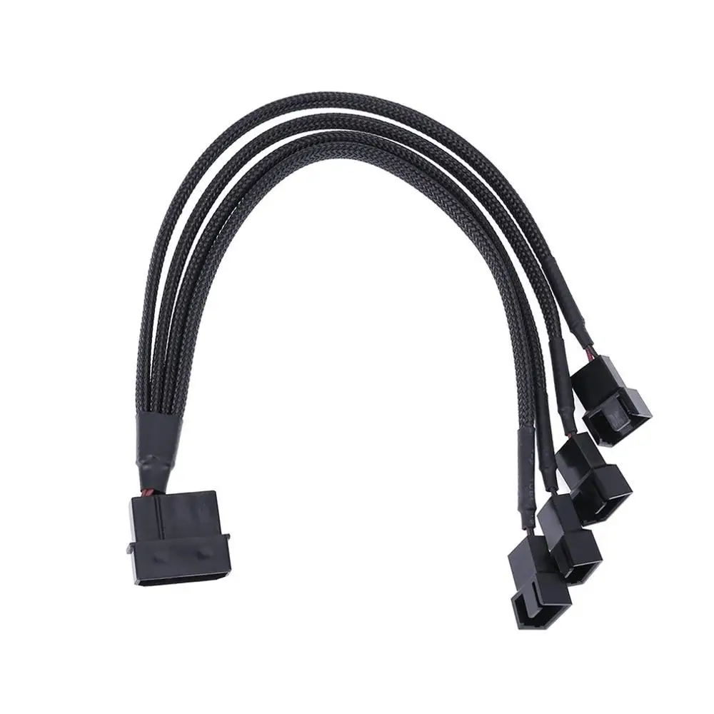 4-Pin Molex cable 120 мм 15 Светодиодный бесшумный чехол для компьютера, ПК, охлаждающий вентилятор, кулер для процессора, 12 В, с резиновым тихим разъемом Molex, разъем 3/4 pin, кулер для вентиляторов - Цвет лезвия: 4-Pin Molex cable