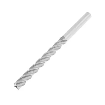 

Silver Tone HSS Helical Groove 4 Flute 8mm Cutting Dia End Mill