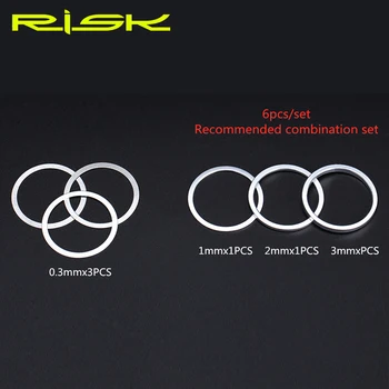 

RISK Bicycle Bike Headset Fine-tune Washer Spacer 1-1/8" 28.6mm Front Fork Adjusting Washer Cap Gasket 0.3/1/2/3mm
