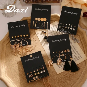 

DAXI Boho Fashion Tassel Dangle Earrings For Women Vintage Bohemian Gold Studs Jewlery Earring Statement Earings Jewelry 2020