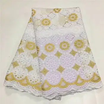 

New Arrivals Swiss Voile Lace In Switzerland High Quality African Dry Lace Fabric 100%Punch Holes Cotton Lace For Party!LC102031