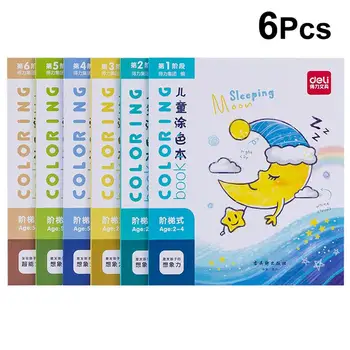 

6pcs Fun Learning Book Coloring Book Drawing Book for Toddlers