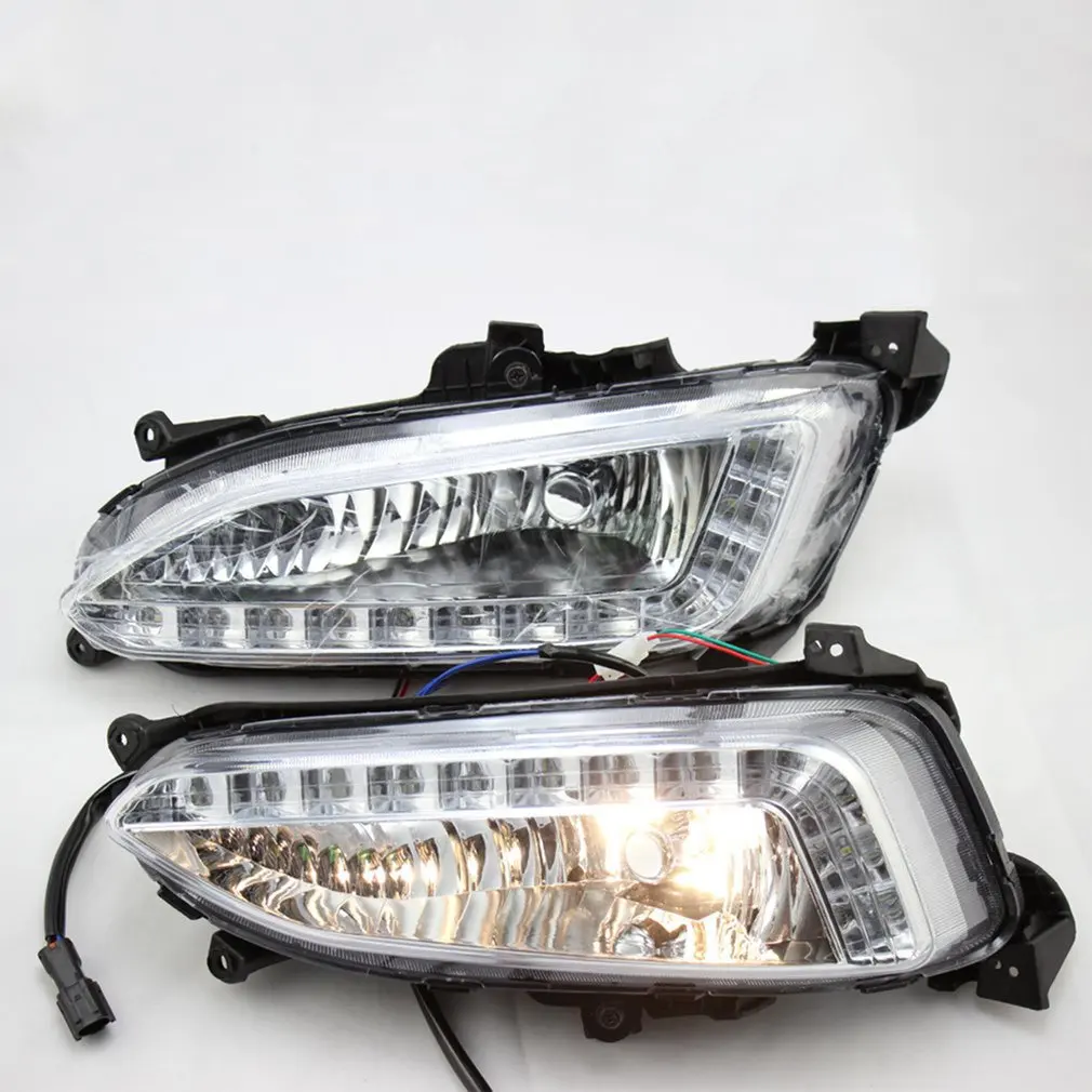 

2Pcs LED DRL Daytime Running Light Fog Lamp For Hyundai IX45 For Santa Fe Durable Daytime Light Lamp
