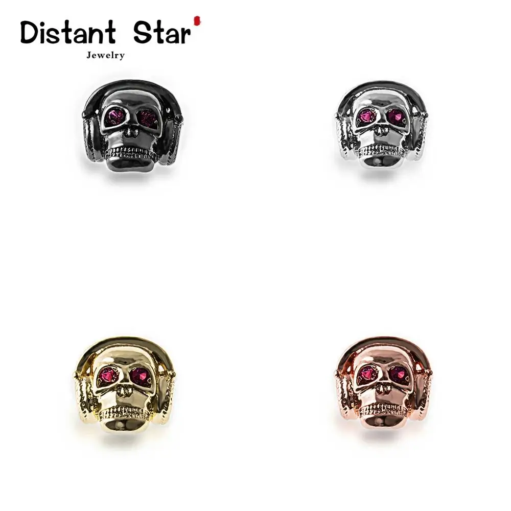 Головка Черепа 13*12 мм высококачественные латунные кубические циркониевые бусины