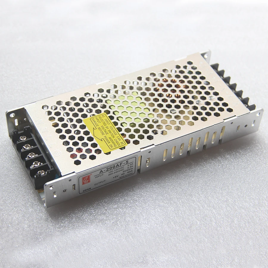 Ultra-thin Special LED display Power Supply 220VAC Input 5V 40A 200W Output Power Supply