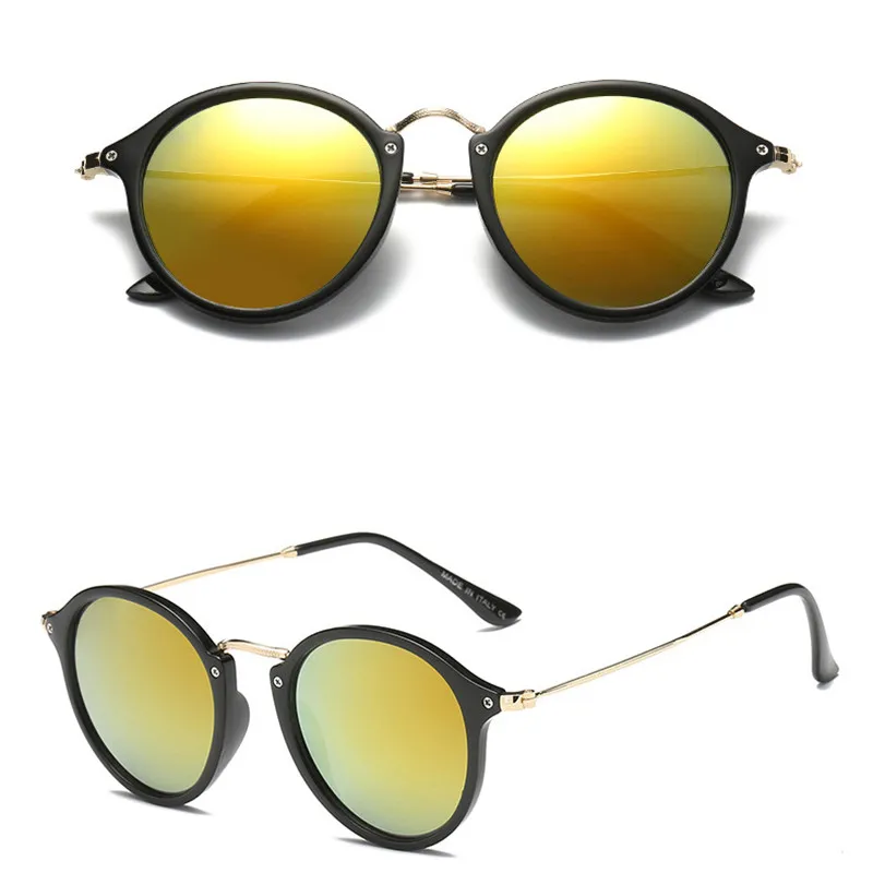 RBROVO, модные ретро солнцезащитные очки для мужчин, фирменный дизайн, овальные очки для мужчин/женщин, винтажные мужские солнцезащитные очки, роскошные зеркальные очки - Цвет линз: BlackRed