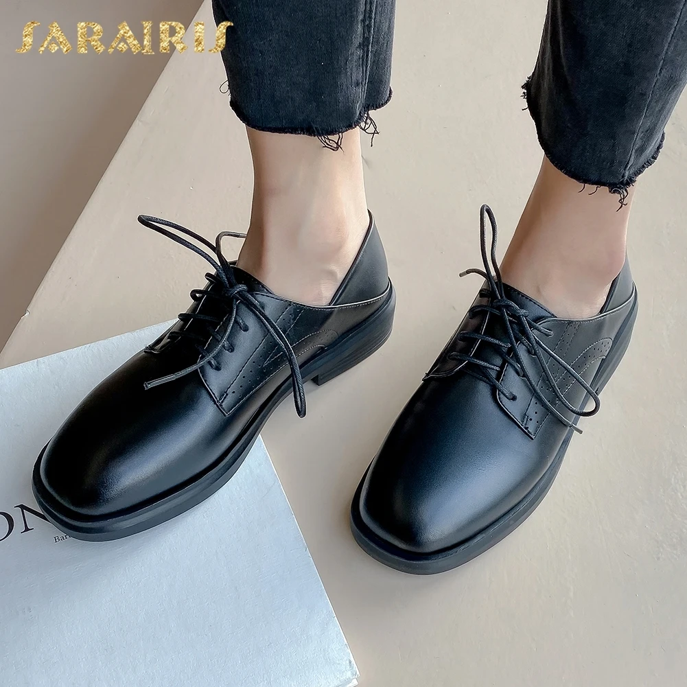 

Sarairis New Arrivals Lace Up Comfortable Shoes Woman Flats Spring/Autumn Concise Flats Women Shoes Footwear