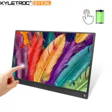 KYLETROC 15.6inch Battery Touch Portable Screen USB C HDMI touch gaming monitor for Samsung DEX,Huawei EMUI, Laptop,Switch,PS4