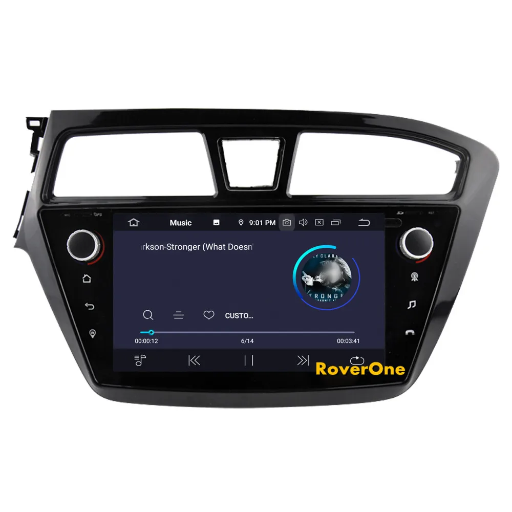 Perfect RoverOne Car Multimedia Player For Hyundai I20 2015 2016 2017 2018 Android 9.0 Radio GPS Navigation Bluetooth PhoneLink 16