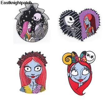 

12pcs/lot Nightmare Iron on Patches Clothing para diy Embroidered badges Sewing Applique Patchworks E1015