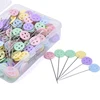 100pcs/Box Dressmaking Pins Flower/Butterfly/Tie/ Button Head Patchwork Needle Pins Positioning Pins Apparel Sewing Accessories ► Photo 1/6
