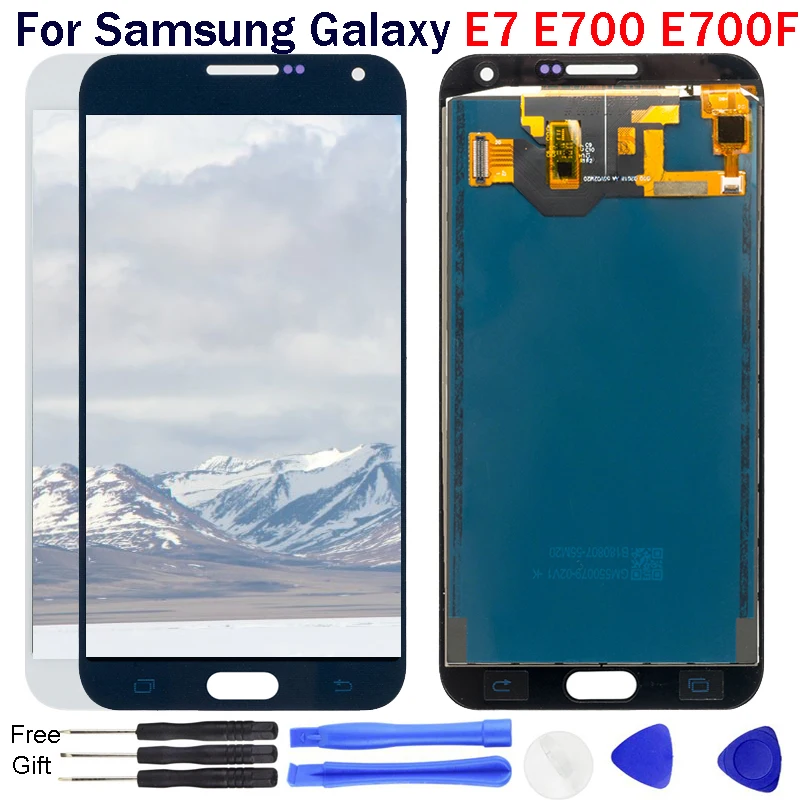 Для Samsung Galaxy E7 E700 E700H E700M ЖК-дисплей панель сенсорный экран дигитайзер стекло