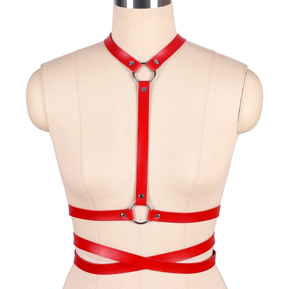 

Gothic Suspender Cupless Bra Rave Sexy Lingerie Leather Club Party Chest Restraint Sword Belt Bondage Fetish Punk Body Harness