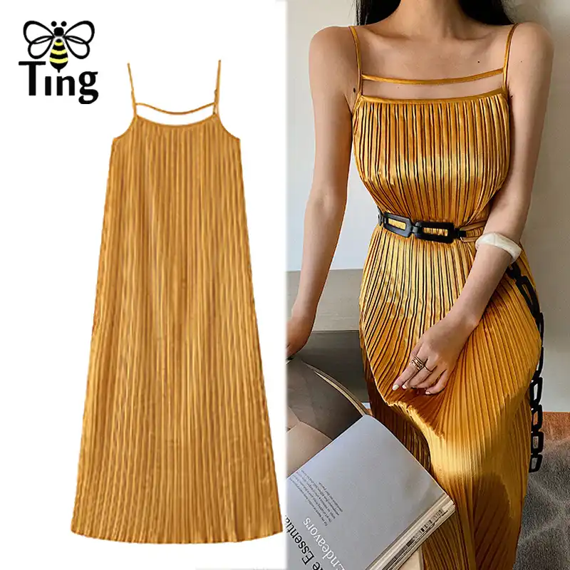 robe plissée longue