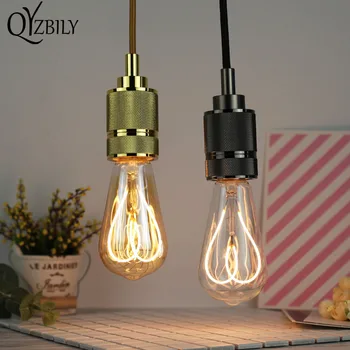 

Pendant light Golden wrought iron Edison bulb LED decorative metal hanging head industrial wind American lighting accessories