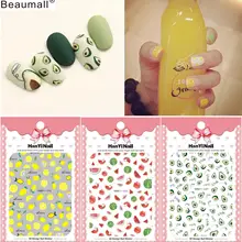 Узором из фруктов! Лак для ногтей задний клей деколь декорации Дизайн Наклейка для ногтей Советы красоты