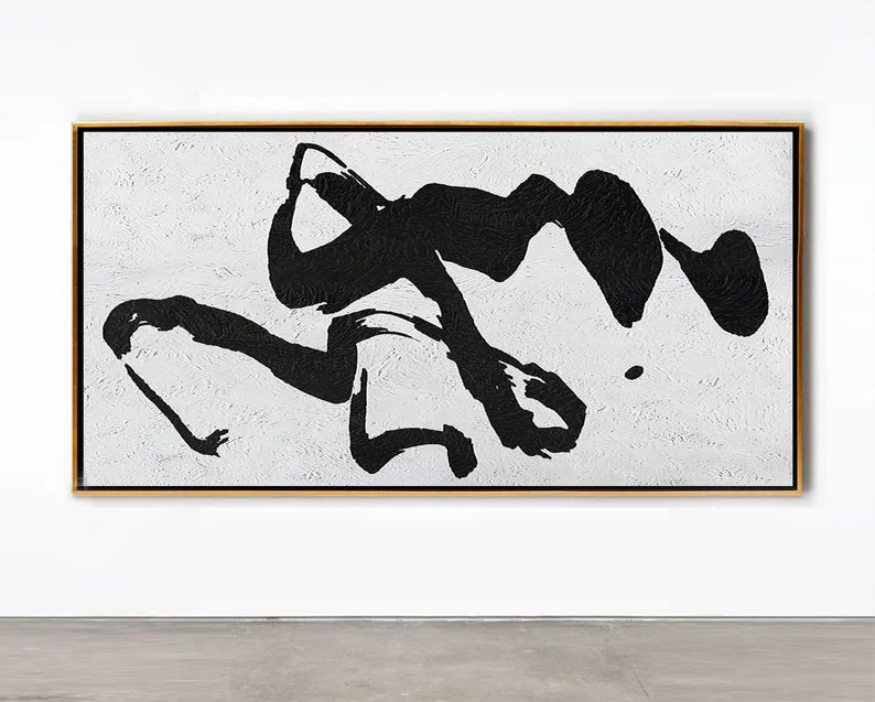 

Dragon Chinese Calligraphy Large Abstract Painting On Canvas Contemporary Art Abstract Art Horizontal Wall Art Textured Painting