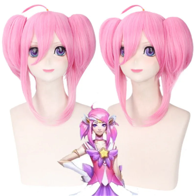

Cosplay Hot Popular Game League of Legends Lux Star Guardian Pink Wig LOL Lux Star Guardian Pink Wig 40cm