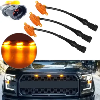 

3Pcs /set Front Grille LED Lights Amber Lamps Front Replacement Useful
