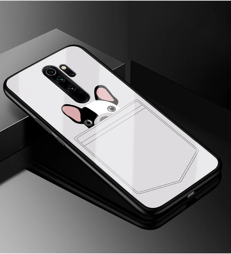 5 Для Xiaomi Redmi Note 8 чехол PC Пластиковый стеклянный чехол для телефона черный ТПУ бампер чехол для Xiaomi Redmi Note 8 Pro Чехол Redmi Note8 - Цвет: 5